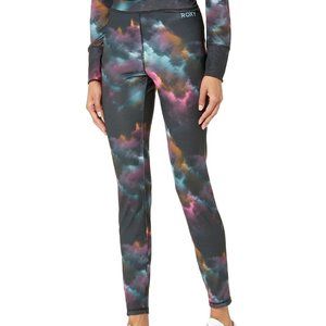 NEW Roxy Daybreak Base Layer Bottoms True Black Pensine Mid-weight Small